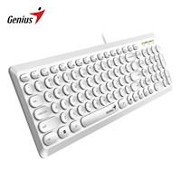 Teclado Genius Slimstar Q200 Usb Multimedia Blanco